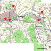 Vorläufiger Streckenverlauf des geplanten Kulturwanderweges Waldsassengau 6 (Uettingen/Roßbrunn/Mädelhofen)