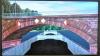 Nachgestellt: Schiffssimulator der Bundesanstalt für Wasserbau (Karlsruhe). Simulation der Durchfahrt unter der alten Mainbrücke, Marktheidenfeld, mit einem 135 Meter langen Güterschiff.