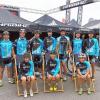 Südfrankreich als Belohnung zum Saisonabschluss: Am größten Mountainbike-Event Europas, dem Roc d?Azur, nahm auch das Haibike KMC Team des RV Viktoria Wombach teil mit (hinten von links) Uwe Hofmann, Johannes Werner, Robin Hofmann, Finn Laurenz Klinger, Stefan Leidel, Konstantin Ott, Andreas Klinger. Vorne: Tim Jäger, Felicitas Geiger, Sarah-Lena Hofmann. Aus beruflichen Gründen konnten Adrian Endres, Alex Bregenzer und Toni Partheymüller die Reise nach Südfrankreich nicht mitmachen.