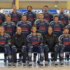 ERV Schweinfurt – hinten von links: Betreuer Ralf Michel, Abteilungsleiter Alex Küster, Fritz Geuder, Jürgen Stumpf, Jan Eberlein, Dion Campbell, Philipp Mauder, Betreuer Dirk Grimm; mittlere Reihe: sportlicher Leiter Frank Genßler, Kevin Marquardt, Alexander Behr, Maximilian Schneider, Niklas Zimmermann, Marcel Bendel, Timo Ludwig, Betreuer Matthias Hesselbach, Betreuer Stefan Keidel; vorne: Timo Jung, Maximilian Rabs, Jonas Knaup, Trainer Stephen Heckenberger, Simon Knaup, Co-Trainer Thomas Berndaner, Pascal Schäfer, Andreas Kleider, Benni Dirksen. Es fehlt: Michele Amrhein.