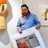 Archaische Kunst: Dierk Berthel zeigt in der Mellrichstädter Kreisgalerie vornehmlich Grafiken, deren Motive zumeist zu den „Schlitzfiguren“, wie er sie nennt, gehören. Ein einziges dreidimensionales Objekt hat er zum Vergleich der Ausstellung beigefügt.