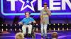 Auf der TV-Bühne: Christian Schmitt und Freddy Calloway vor der „Supertalent“-Jury in Essen.