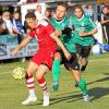 Abgeprallt: Der FC Sand um Sebastian Götz (rechts) fand gegen Martin Thomann und den TSV Aubstadt kein Mittel.