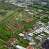 Yorktown Village von Norden aus gesehen: rechts der Hainig, links die Gartenstadt, oben Ledward (Mitte) und Askren Manor (rechts).