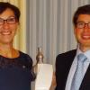 Amtswechsel: Der bisherige Clubpräsident Jochen Strnischa übergibt die Präsidententreppe an seine Nachfolgerin Monika Oetzel.