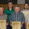 Ehrenmitglieder: Auf der Hauptversammlung des FC Karsbach ernannte Vorsitzender Harald Peter (links) die Mitglieder Anton Weidner und Wolfgang Ott zu Ehrenmitgliedern (vorne von links). Urkunden und Ehrennadeln erhielten ferner Patrick Renner für 25-jährige und Karlheinz Keupp für 40-jährige Treue zum Verein. Das seit zwei Jahre vakante Amt des stellvertretenden Vorsitzenden des FC übernahm Rainer Mennig (Mitte hinten). Im Bild von links: Harald Peter, Anton Weidner, Rainer Mennig, Wolfgang Ott, Patrick Renner und Karlheinz Keupp.