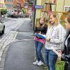Genau beobachtet: Britta Hertl, Franziska Scheller, Nicole Schönstein und Madeleine Halbig (von links) bildeten eines der Schulteams, die in Bad Brückenau den Verkehr zählten.