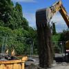 An allen Ecken: Gebaut wird derzeit an vielen Ecken in Bad Neustadt – wie hier bei der Verlegung der Wärmeleitung zur Stadthalle. Gleichzeitig wird der Kanal erneuert.