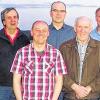 Langjährige DJKler: Im Bild (von links) Ehrenvorsitzender Albin Weigand, Pfarrer Karl-Heinz Mergenthaler, Klaus Lempert, Harald Maisch, Adolf Maisch, Vorsitzender Thomas Reubelt, Roland Freibott sowie DJK-Kreisvorsitzender Jürgen Gensler.