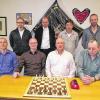 Unterfrankens beste Mannschaft: Der SK Schweinfurt 200 mit (stehend, von links) Jan Marten Dey, Josef Krauß, Udo Seidens, Christian Rink sowie (sitzend) Harald Golda, Gabriel Seuffert, Wolfgang Haag und Karl-Heinz Göhring.