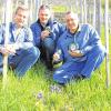 Im Altfränkischen Weinberg: Sie laden am Sonntag, 19. April, zum Tulpenblütenfest am Randersackerer Pfülben ein, (von links) Dietrich Haas, Dietmar Vogel und Ralf Kuhn.