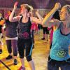 Eindrücke von der vorherigen Zumba-Party: Am Sonntag, 19. April können Zumbafans in Gerbrunn wieder für den guten Zweck abfeiern.