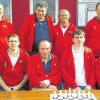 Rottendorfs meisterliche Schach-Recken: (hinten von links) Günter Schmitt, Christian Schatz, Otmar Bauer, Matthias Königer sowie (vorne von links) Christoph Sonnenberg, Karlheinz Scheidt, Heiko Richter, Peter Ostermeyer.