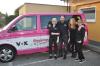 Sorgten für Haarstyling und Make-up einer der »Shopping Queen«-Kandidatin: Friseur Kai Steeg mit seinen Mitarbeiterinnen (von links) Jessica, Nadine und Martina. Foto: Sabine Dähn-Siegel