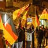 Pegida-Demonstrationn in Würzburg.