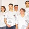 Geehrt: Kreisbereitschaftsleiter Karsten Droll (von links) zeichnete am Freitag Jubilare beim Roten Kreuz Wiesentheid aus: Julia Seeger, Richard Bloch, Micha Dornberger, Margit Antor, Alexander Behringer und Christian Sturm.