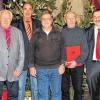Der SPD die Treue gehalten: Landjährige Mitglieder ehrte der SPD-Ortsverein Frickenhausen im Rahmen seiner Weihnachtsfeier. Im Bild von links Landtagsabgeordneter Volkmar Halbleib, Helmut Betz und Elmar Grieb (beide 50 Jahre Mitglied), Wolfgang Sieber (40 Jahre) und Georg Öder (50 Jahre) zusammen mit dem Ortsvereinsvorsitzenden Helmut Wittiger und dem stellvertretenden SPD-Kreisvorsitzenden Heinz Koch.