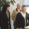 Energiefragen: Frank Schneider, zuständiger Kommunalbetreuer beim Bayernwerk, Rolf Freudenberger, Leiter Kommunen und Kooperationen beim Bayernwerk in Unterfranken, Bürgermeisterin Helga Schmidt-Neder, Stadtbaumeister Elmar Kirchner, Hubert Bernhorst, Leiter Dokumentation Unterfranken beim Bayernwerk, und Kämmerer Karl-Heinz  beim gemeinsamen Besuch am Bayernwerk-Standort Marktheidenfeld.