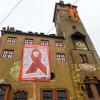 Riesenbanner "Menschen zeigen Gesicht" am Grafeneckart Riesenbanner "Menschen zeigen Gesicht" am Grafeneckart