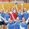 Ungeschlagener Sieger: Die U-19-Korbball-Auswahl Nordbayerns mit hinten (von links) Johanna Riegler (Werneck), Regina Wildanger, Anne Helmreich (beide Bergrheinfeld), Sabrina Bonengel (Grafenrheinfeld), Jenny Rumpel (Schraudenbach) sowie vorne Hanna Rumpel (Bergrheinfeld), Ann-Christin Sauer und Sabrina Eck (beide Hambach).
