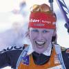Einer ihrer letzten großen Erfolge: 2009 gewann Kati Wilhelm beim Biathlon-Weltcup in Oberhof den Massenstart.