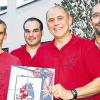 Abschied: Andreas Kleinhenz wurde von Stefan Wießner, Tobias Breitenbach und Markus Hehn verabschiedet.