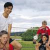 Erfolgreich am Beachvolleyball-Netz: Beim Gaudi-Turnier zum Sport- und Spielfest aus Anlass des 150. Jubiläums des TSV Rüdenhausen siegte eine junge Truppe. Mit dabei (von links unten): Fabian Rennert, Nattakhul Lawichai-Flammersberger, Tim Henning, Jona Riedel. Zur Mannschaft gehörte außerdem Alexander Müller.