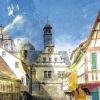 Düstere Zeit: Den Umschlag des Buches ziert eine Fotomontage, die Marktbreiter Ansichten und den „Koloss“ von Francisco de Goya verbindet, Sinnbild für die Stimmung während des 30-Jährigen Krieges.