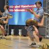 Bayerischer Breakdance: die Dancefloor Destruction Crew bei der Siegerehrung im Leistungswettbewerb des Bayerischen Handwerks. Am Samstagabend treten die Schweinfurter bei Florian Silbereisen in der ARD auf.