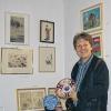 Japanische Kunst: Jochen Niemuth, Leiter des Zendo am Saupurzel, stellte bei der Vernissage der Ausstellung „Japanische Kunst – Der fließende Augenblick“ die Künstler und Werke vor.