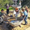 (mrl) Der Kindergarten-Förderverein St. Sebastian hat eine Wasserspielanlage dem Kindergarten Neuendorf übergeben. Dank des früheren Bauhofmitarbeiters Alfred Endres, des Kirchenverwaltungsmitglieds Arnold Kraus und des Fördervereinsmitglieds Rainer Emrich konnte die Wasserspielanlage zügig aufgestellt werden. Die Wasserspielanlage besteht aus einer Schwengelpumpe, zwei Edelstahlbecken und einem Wasserlauf mit Wasserrad. Damit auch im Sommer im Schatten gespielt werden kann, steht die Anlage im Sandkasten unter einer Markise.  Die Materialkosten belaufen sich auf 7000 Euro, die in zwei Jahren durch Spenden, Kuchenverkäufe und die Sommerfeste zusammen kamen. Die 31 Kinder und Kindergartenleiterin Alexandra Breitenbach sind begeistert.