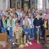 Musikalisches Gastspiel: In der Schönauer St.-Laurentius-Kirche war die Blaskapelle Schwetzin aus Mecklenburg zu Gast und umrahmte den Sonntagsgottesdienst.