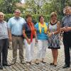 Feierten gemeinsam das 85-jährige Bestehen des Katholischen Frauenbundes Heustreu. Im Bild von links Pater Hermann Schultheis, Bürgermeister Ansgar Zimmer, die Vorsitzenden Irene Dietz und Heike Balling, die Regionalvorsitzende Marianne Hillenbrand und Pfarrer Frank Mathiowetz.