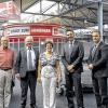 Neu im Bergrheinfelder Gewerbegebiet: Der Anssems-Fachmarkt für Anhänger eröffnete in Bergrheinfeld. Darüber freuen sich (von links) Bürgermeister Peter Neubert, John und Diny Anssems, Tijs van Eijndhoven und Steffen Beiers.