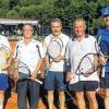 Das Brückenauer Meisterteam (von links): Wolfgang Schneider, Bernard Jaksy, Lothar Gerhard, Albrecht Beck, Günther Reimann, Heinz Ortloff und  Ingo Zimmermann. Es fehlt Klaus Zirkelbach.Foto: TC Bad Brückenau