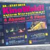 Plakat im Gramschatzer Wald zum Filmfestivals: KinoWald!