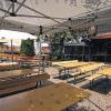 Der Biergarten des Weinguts Huller in Homburg, unweit des Maintal-Radwegs.