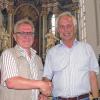 Ehrung in der Kirche: Großes Lob für die beiden Wallfahrtsführer Lothar Engert (rechts) und Gregor Schrauth.
