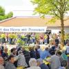 Gemeinsames Musizieren: Viele Mitglieder unterschiedlicher Posaunenchöre sorgten mit dem Bezirkschor Schweinfurt unter der Leitung von Ralf Tochtermann bei der 100-Jahr-Feier des Zeilitzheimer Posaunenchors für ein besonderes Klangerlebnis.