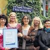 Erfolgreiche Arbeit: Das Team in der Geschäftsstelle der Touristik-GmbH Würzburger Land (von links): Gabriele Schüßler, Geschäftsführerin Susanne Kleym (scheidet Ende Juni aus), Dr. Petra Reichert-Südbeck, Andrea Stölzel und Carmen Kneitz.