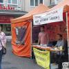 Kein Mensch ist illegal: das Zelt der protestierenden Asylbewerber in der Würzburger Innenstadt.