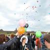 80 Menschen beim "Rainbowflash" auf der Alten Mainbrücke