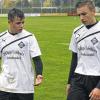 Erfolgreiche Kooperation: Jonas Krämer (links) vollendete beim Führungstor für Bayern Kitzingens U19-Junioren, was Sebastian Stumpf eingefädelt hatte.
