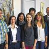 Neu beim Finanzamt: Geschäftsstellenleiter Roman Vorndran (von links) und die Auszubildenden Evelyne Marek, Susanne Weigand, Lena Rost, David Rottmann, Lorena Keidel, Amtsleiter Jürgen Fuchs und Eva Stäblein.