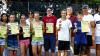 Die Clubmeister und Bestplatzierten: (von links) Ella Kamp, Ying Eilingsfeld, Eva Schiffner, Ronja Augsburg, Hanne Kamp, Marie Pfriem, Lukas Schiffner, Leon Otto, Vorsitzender Egon Schaub-Römisch, Kai Lorz, Vorsitzender Heinz Reidinger und Trainer Sigi Köhn.