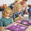 Junge Künstler: Die Teilnehmer am Acrylworkshop lernen in drei Tagen verschiedene Kunsttechniken kennen.