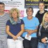 Erfolgreiche Kegler: Für außerordentliche Leistungen ehrte (von links) Vorstand Erich Becher Waldemar Wottschel, Margit Schulz, Gerda Volkmuth, Jessica Katzenberger und Viktoria Koschig. Zu den Gratulanten zählte auch Sportwart Silvio Koschig (rechts).