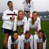Jung und ambitioniert: Die Faustballerinnen des TV Segnitz wollen in der Zweitklassigkeit eine gute Rolle spielen: (unten von links) Louisa Kaemmer, Stefanie Mathan, Jana Schleifer; (Mitte von links) Helen Gernet, Nina Buchta; (oben) Sophie Gernet mit Trainer Uli Lauck.