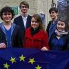 Sie übernehmen bei den Jungen Europäern Verantwortung: (von links) Tobias Hegemann, Benedikt Hehn, Fridolin Saal, Simone Korzuszek, Jonas Albrecht, Victoria May und Erik Erhard.