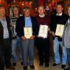 Die besten Skater: (von links) Egon Wilfer aus Lülsfeld (Sieger des VG-Pokals), Günter Stecher aus Schweinfurt (Zweiter beim VG-Pokal), Klaus Porten aus Gerolzhofen (Zweiter der Jahreswertung), Ernst Gehring aus Lülsfeld (Sieger der Jahreswertung), Harry Kögel aus Gerolzhofen (Dritter der Jahreswertung) und Heinz Pohli aus Gerolzhofen (Spielleiter).